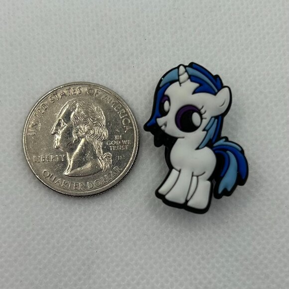 BOGO! Crocs Style Shoe Charms Jibbitz My Little Pony Rainbow Dash Rarity 2pc NEW - Picture 3 of 4